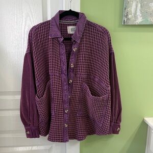 BDG Plum Textured Corduroy Shirt